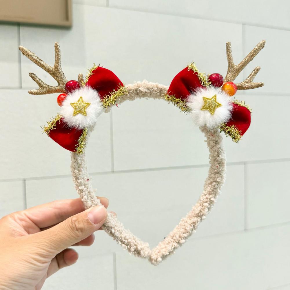 Reindeer Antlers Headband - Рождественская повязка на голову, женский обруч