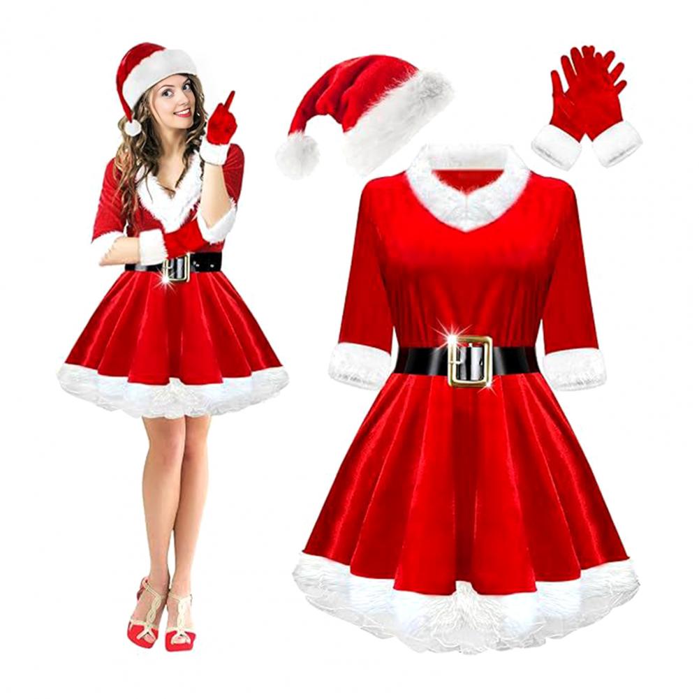 Elf Costume Christmas - Женский костюм Миссис Клаус из 4