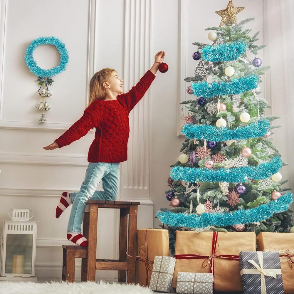 Tinsel Garland Decoration - Плюшевая новогодняя елочная гирлянда, витая гирлянда