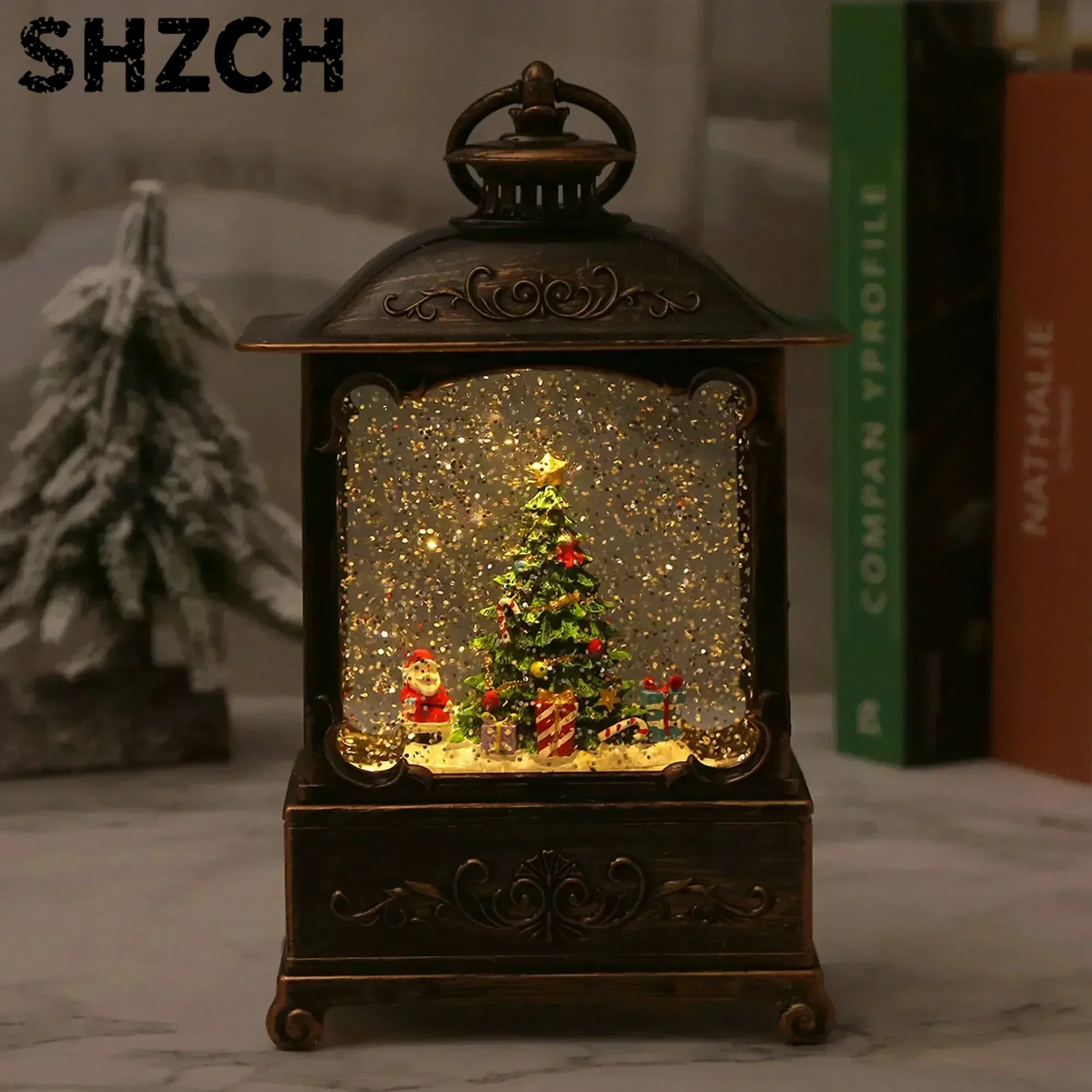 Snow Globe Musical - Рождественский музыкальный фонарь-снежный шар с вращающимися
