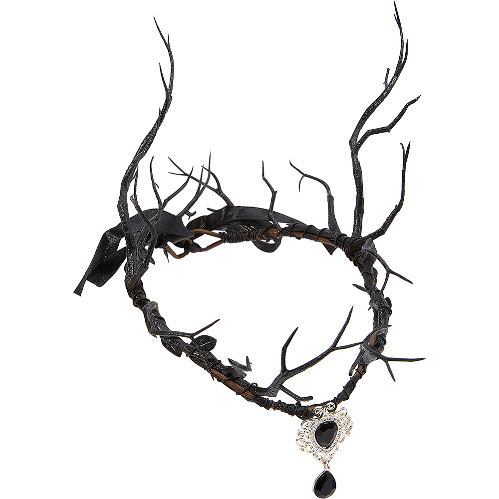 Reindeer Antlers Headband - Чёрный сказочный головной убор: темные оленьи