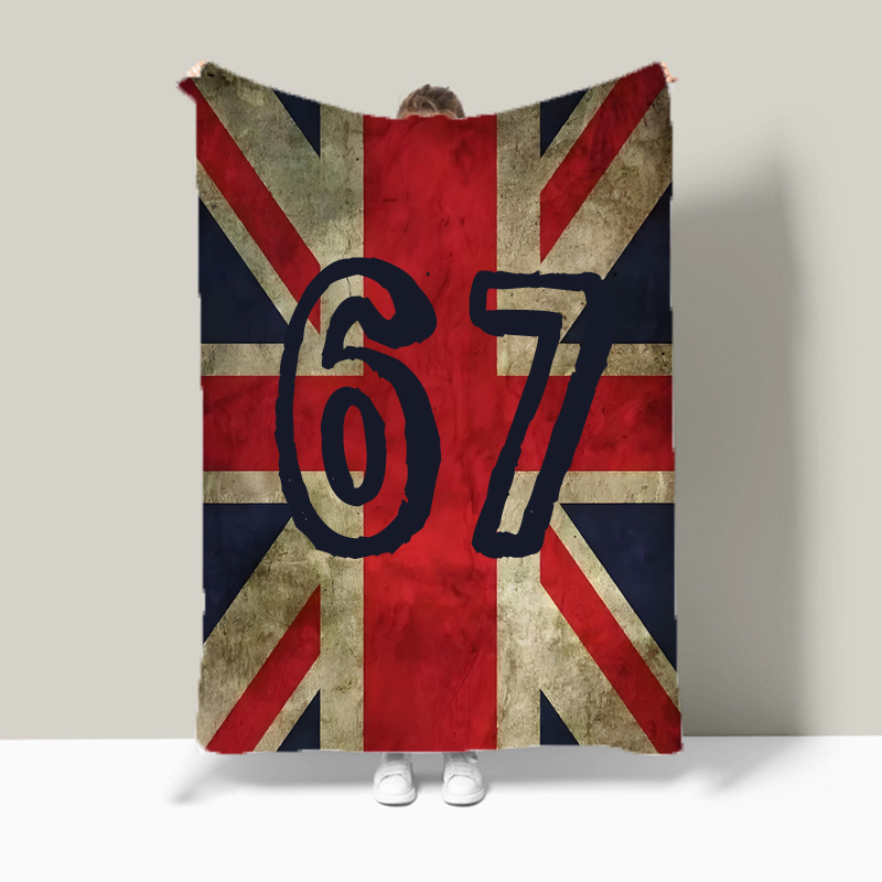 Christmas Throw Blanket - Флаг Юнион Джек, мем, номер «67