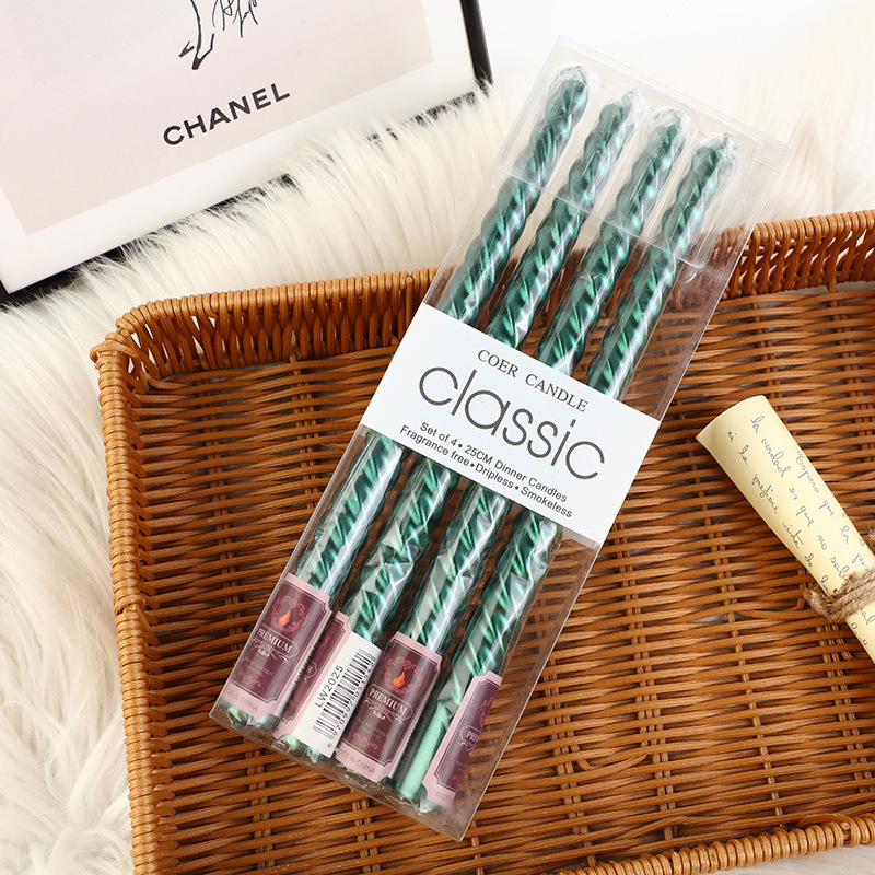 4 шт., длиннополюсные цветные  – обзор и цена Holiday Candle Set