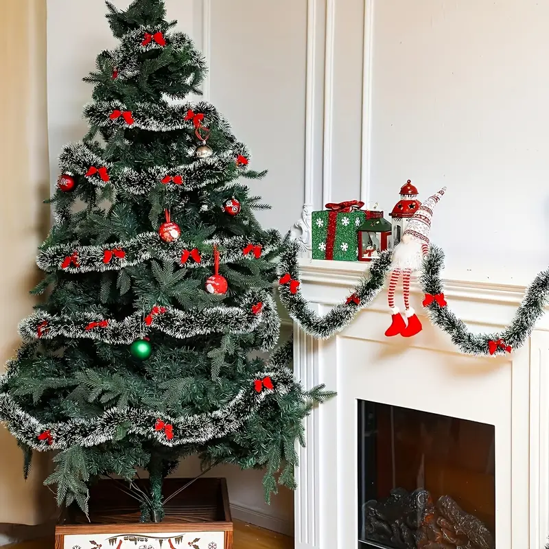 Рождественский бант, ленты с м – обзор и цена Tinsel Garland Decoration