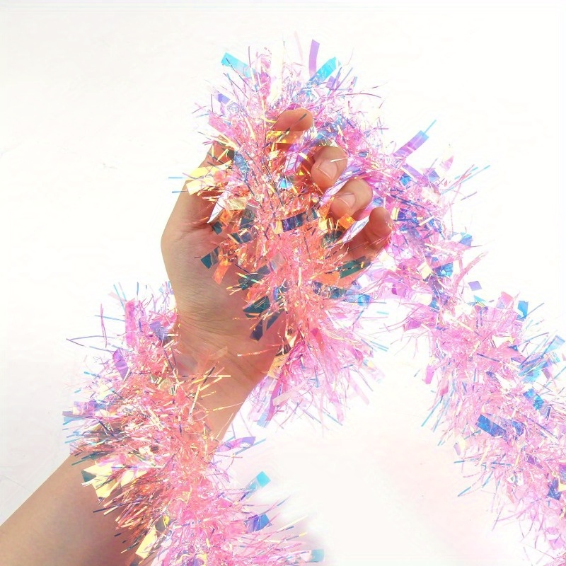 Розовая рождественская гирлянд – обзор и цена Tinsel Garland Decoration