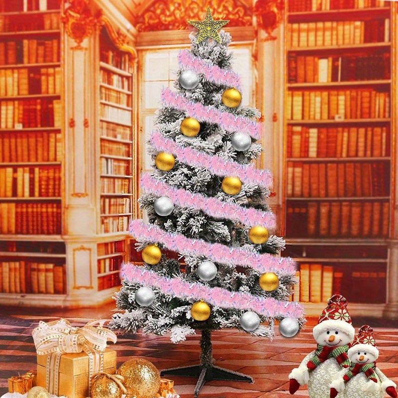 Розовая рождественская гирлянд – обзор и цена Tinsel Garland Decoration