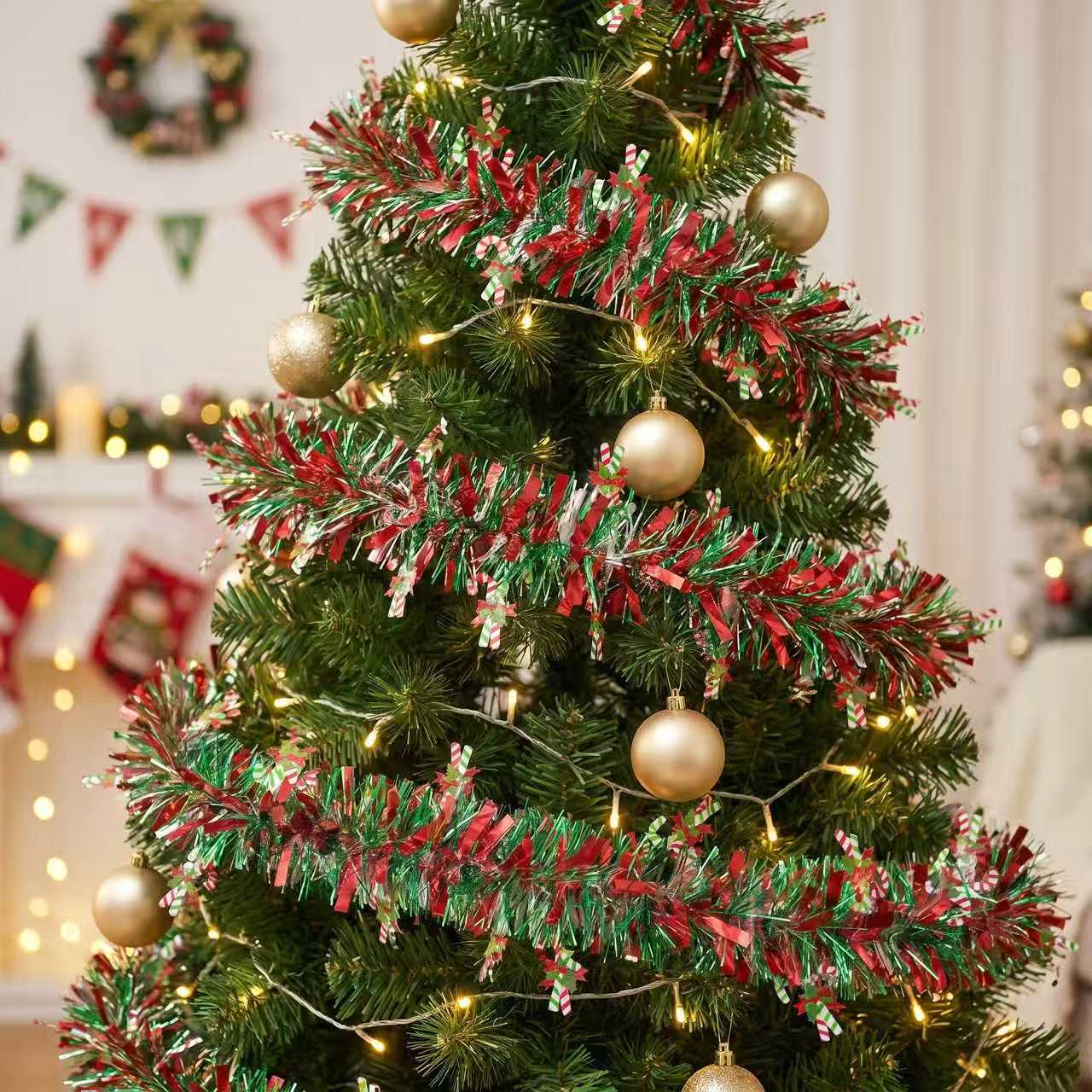 2-метровая новогодняя гирлянда – обзор и цена Tinsel Garland Decoration
